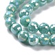Electroplate Opaque Solid Color Glass Beads Strands US-GLAA-E036-10-M-5