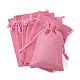 Polyester Imitation Burlap Packing Pouches Drawstring Bags US-ABAG-R004-14x10cm-04-1