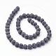 Unwaxed Natural Lava Rock Bead Strands US-G-F309-6mm-2