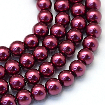 Baking Painted Glass Pearl Bead Strands US-HY-Q003-3mm-72-1
