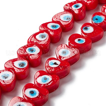 Handmade Evil Eye Lampwork Beads US-LAMP-F021-02E-1