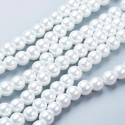 Glass Pearl Beads Strands US-HY-8D-B01-1