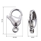 304 Stainless Steel Lobster Claw Clasps US-STAS-F182-01P-A-3