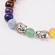 Stretch Buddhist Jewelry Multi-Color Gemstone Chakra Bracelets US-BJEW-JB01690-3
