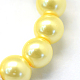 Baking Painted Pearlized Glass Pearl Round Bead Strands US-HY-Q003-4mm-22-3