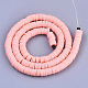 Flat Round Handmade Polymer Clay Bead Spacers US-CLAY-R067-3.0mm-18-3