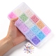 5250Pcs 15 Colors 8/0 Opaque Frosted Glass Seed Beads US-SEED-YW0001-74-A-5
