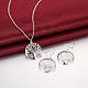 Trendy Silver Plated Brass Bridal Party Jewelry Sets US-SJEW-BB12246-2