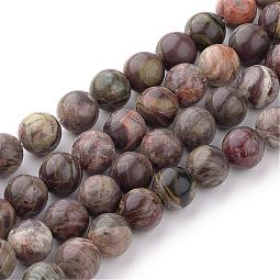 Natural Flower Agate Beads Strands US-G-Q462-8mm-34