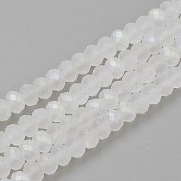 Electroplate Glass Beads Strands US-EGLA-S141-6mm-01E