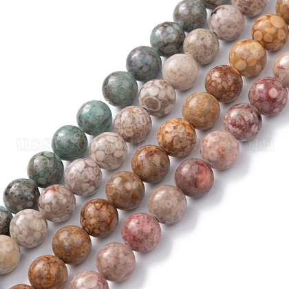 Natural Maifanite/Maifan Stone Beads Strands US-G-P451-01A-1