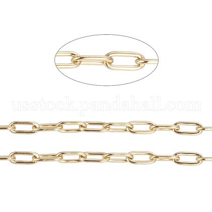 Ion Plating(IP) 304 Stainless Steel Paperclip Chains US-CHS-F010-01A-G-1