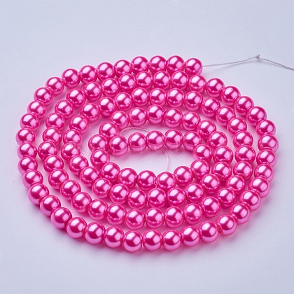 Glass Pearl Beads Strands US-HY-8D-B54-1