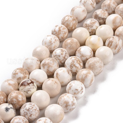 Natural Magnesite Beads Strands US-TURQ-P027-22-8mm-1