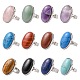 Great Valentines Gifts Natural & Synthetic Mixed Stone Rings US-RJEW-C094-M-3