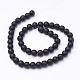 Synthetic Black Stone Beads Strands US-G508-6-2
