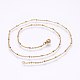 Vacuum Plating 304 Stainless Steel Cable Chains Necklaces US-MAK-L015-41G-2
