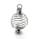 Iron Spiral Bead Cages Pendants Making US-STAS-A031-01-1