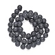 Natural Black Agate Beads Strands US-G-H1617-6