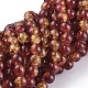 1Strand Two Tone Transparent Crackle Glass Round Beads Strands US-X-CCG-Q002-8mm-10-1