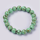 Natural Sea Shell and Synthetic Turquoise Assembled Beaded Stretch Bracelet&nbsp;US-BJEW-P211-02-6mm-1