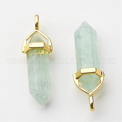 Natural Green Fluorite Pointed Pendants US-G-G902-A01-1