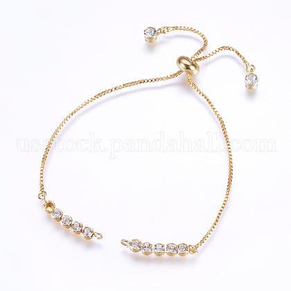 Long-Lasting Plated Brass Slider Bracelets Making US-KK-F711-06G-1
