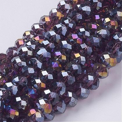 Electroplate Glass Beads Strands US-GR8MMY-04AB-1