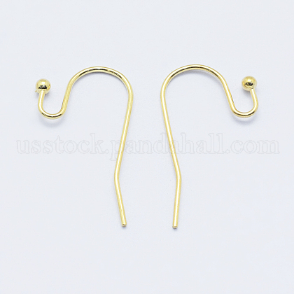 Long-Lasting Plated Brass Earring Hooks US-KK-K204-136G-NF-1
