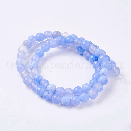 Natural Dyed & Heated Agate Bead Strands&nbsp;US-G-P277-01-6mm-2
