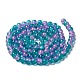 Spray Painted Crackle Glass Beads Strands US-CCG-Q002-8mm-06-2