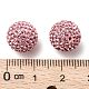 Half Drilled Czech Crystal Rhinestone Pave Disco Ball Beads US-RB-A059-H12mm-PP9-508-3