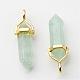 Natural Green Fluorite Pointed Pendants US-G-G902-A01-1