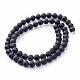 Grade A Natural Black Agate Beads Strands US-G447-3-2