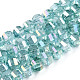 Transparent Electroplate Glass Beads Strands US-EGLA-N006-078C-1
