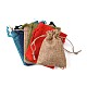 Polyester Imitation Burlap Packing Pouches Drawstring Bags US-ABAG-R005-9x7-M-1