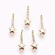 Brass Micro Pave Cubic Zirconia Charms US-X-KK-P157-06G-NF-1