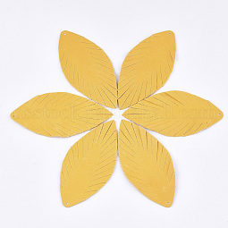 Eco-Friendly Sheepskin Leather Big Pendants US-FIND-S301-17G