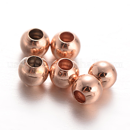Round Brass Spacer Beads US-KK-L129-37RG