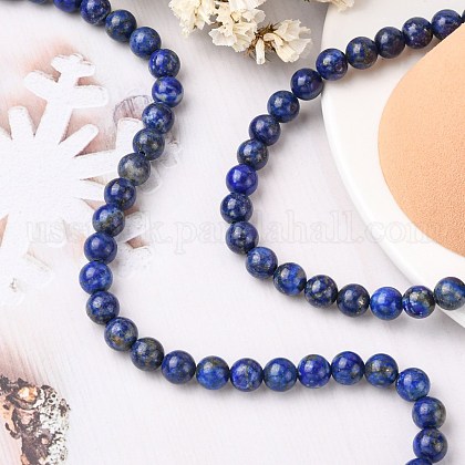Natural Lapis Lazuli Beads Strands&nbsp;US-G-G099-8mm-7-5
