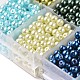 Mixed Pearlized Round Glass Pearl Beads US-HY-D0004-6mm-B-3