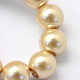 Baking Painted Pearlized Glass Pearl Round Bead Strands US-HY-Q003-4mm-42-3
