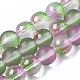Frosted Spray Painted Glass Beads Strands US-GLAA-N035-03C-C01-1