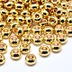 Brass Flat Round Spacer Beads US-KK-M085-18G-NR-1