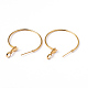 Golden Plated Brass Hoop Earrings US-X-EC108-1NFG-2