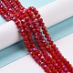Electroplate Opaque Solid Color Glass Beads Strands US-EGLA-A034-P4mm-L04-4