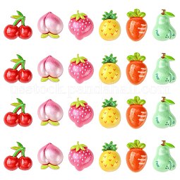 60Pcs 6 Styles Opaque Resin Decoden Cabochons US-RESI-CJ0004-15