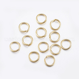 304 Stainless Steel Open Jump Rings US-STAS-L187-4x0.8mm-G