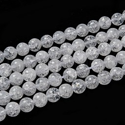 Natural Crackle Quartz Beads Strands US-G-D840-01-8mm