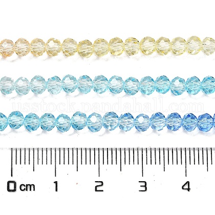 Transparent Painted Glass Beads Strands&nbsp;US-DGLA-A034-T4mm-A13-3